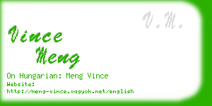 vince meng business card